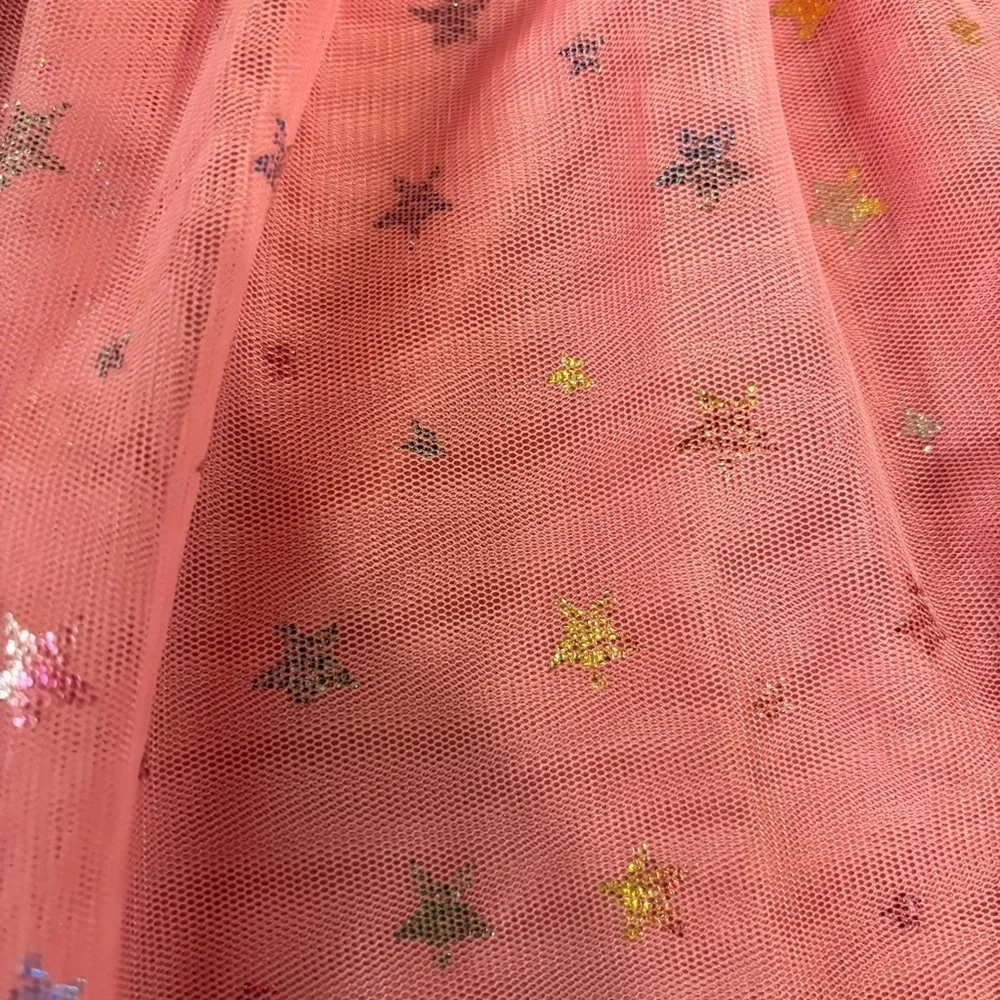 Dani Chins Pink Star Tulle Dress, Size 4 Years, Sleeveless